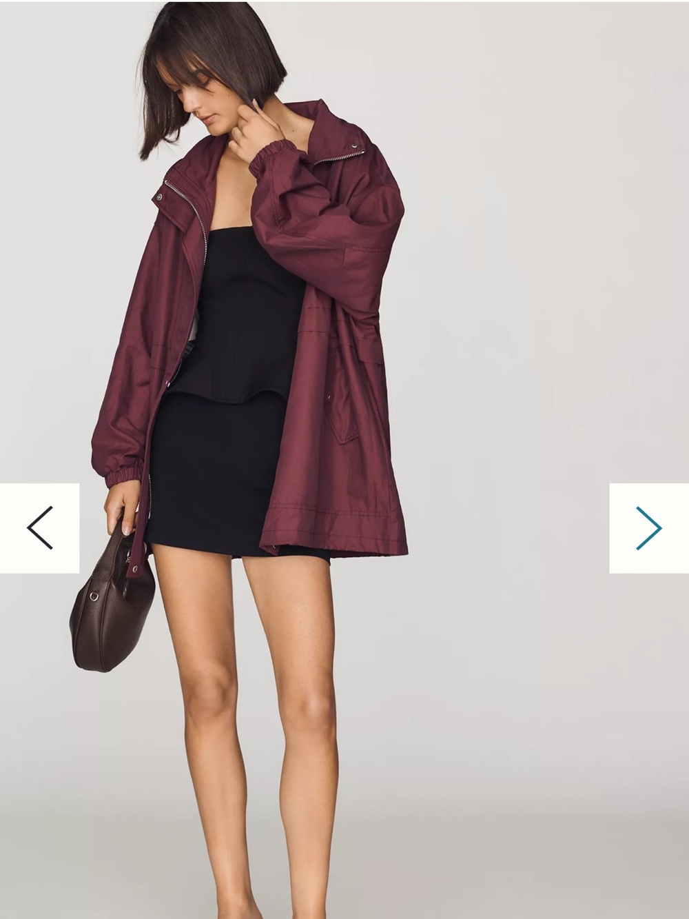NWT Maeve Funnel Neck Tech Jacket - Size M - Deep Raspberry Rose - Picture 3 of 5